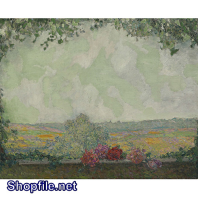 TSD3510 - Tranh sơn dầu nông thôn phủ sương trắng xóa